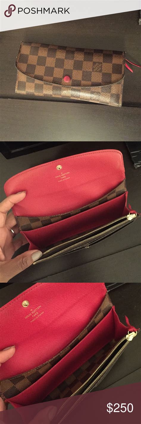 louis vuitton wallet red button